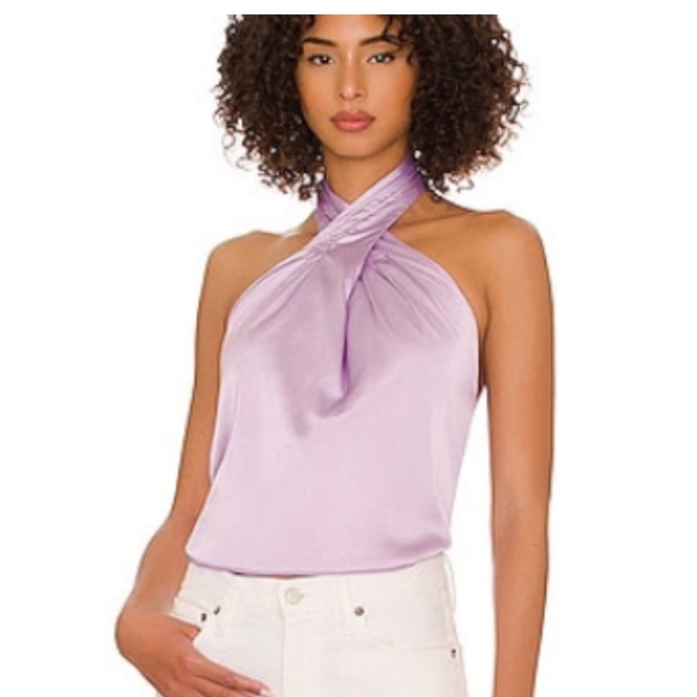 Superdown Amerie Pleated Halter Top